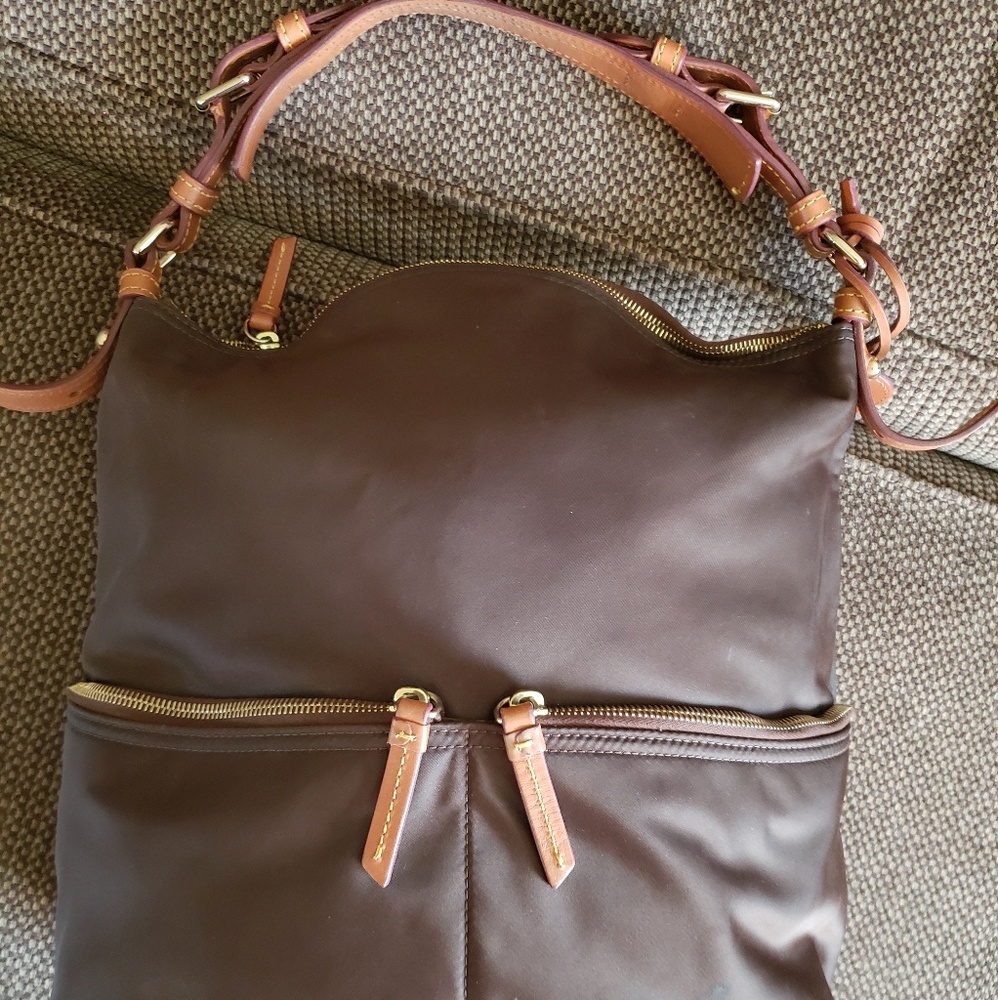 Dooney & Bourke Large Brown Nylon Bag